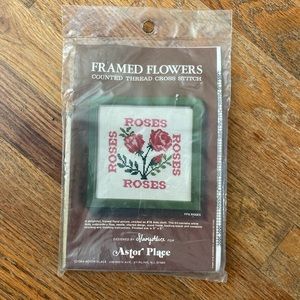 Framed Flowers Counted Thread Cross Stitch Kit